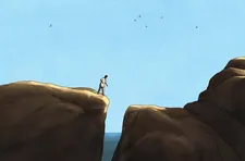 On the pool between the rocks: "It's supposed to be frightening, yes. And very real."